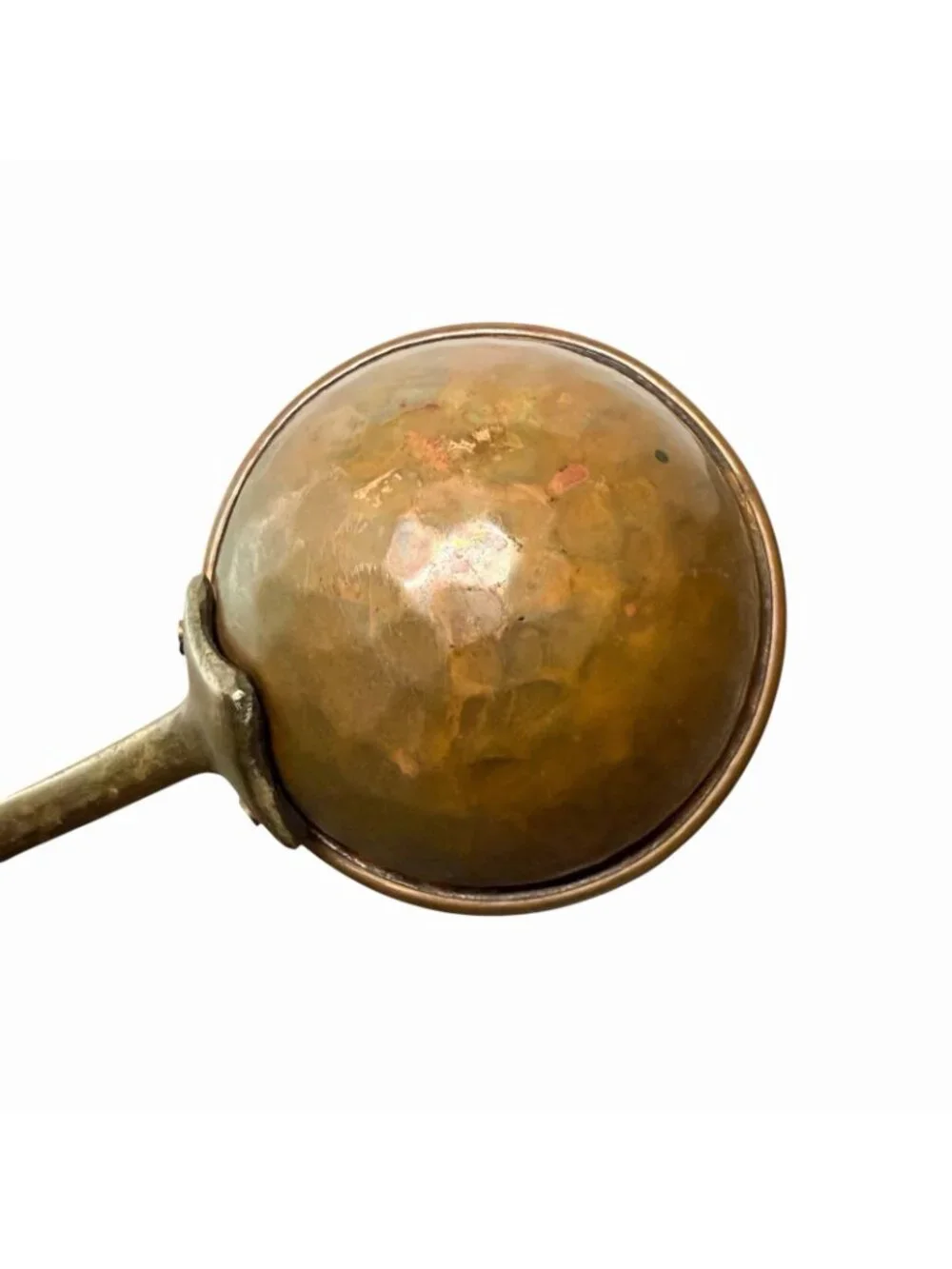 Vintage Hammered Copper Serving Ladle Brass Handle 11”